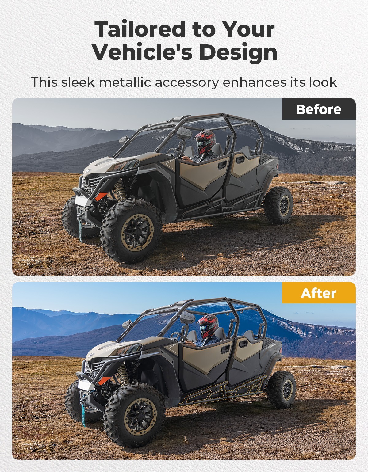 KEMIMOTO Nerf Bars Rock Sliders Black for 2024-2025 CFMOTO ZFORCE 950 SPORT 4