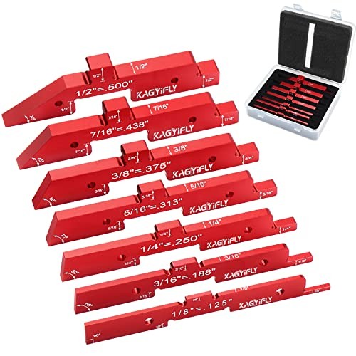 Router Table Setup Bars, 7pcs Aluminum Precision Setup Blocks Height 7 Pcs