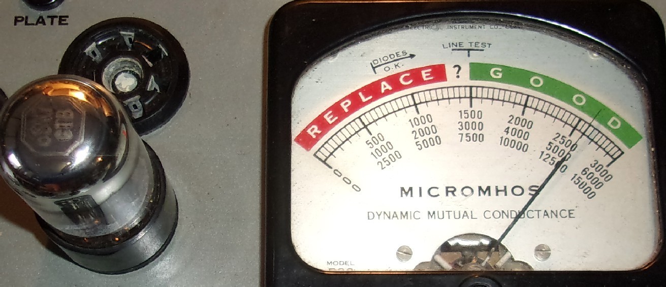 6-SYLVANIA 6SN7GTB Twin Triode Chrome Top! Black Plate! HICKOK TEST GREAT!