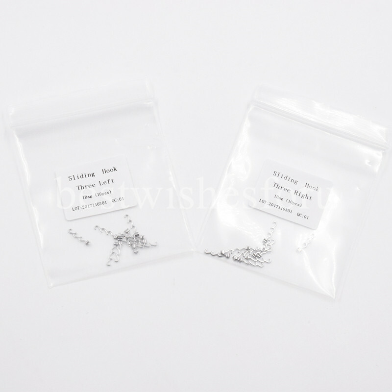 Dental Orthodontic Sliding Hooks Crimpable Left/Right Archwire Multi-Function