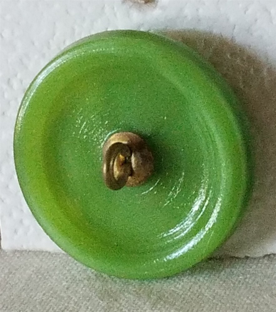 Bb Winged HORSE Moonglow GLASS BUTTON medium
