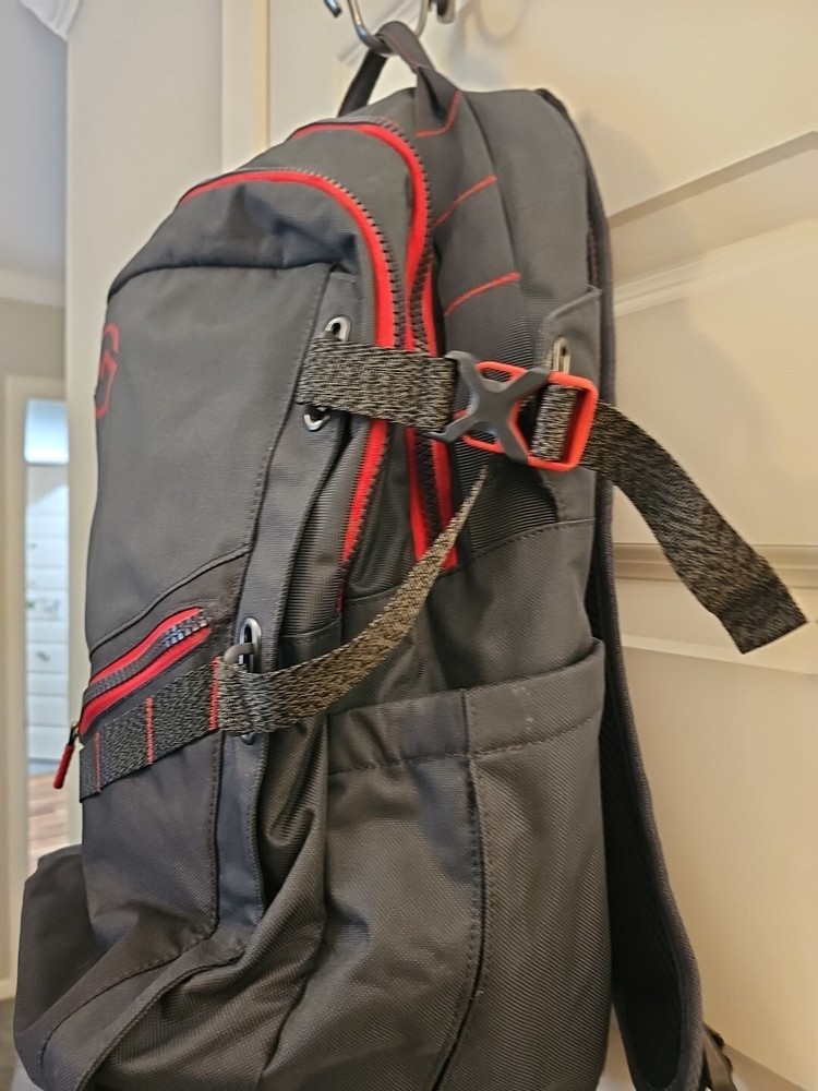 Nathan Kinney Outdoor Backpack Graycwith Red