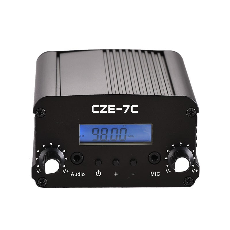 7W Wireless FM Transmitter for Church Long Range Stereo Broadcast Station Radio