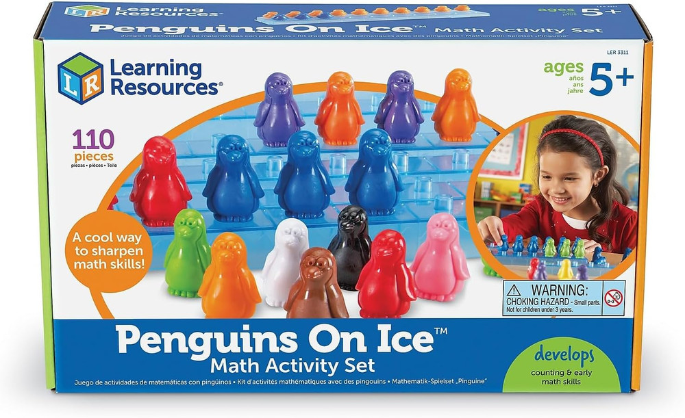 Penguins on Ice Math Activity Set - Math Manipulatives & Counting, Addition and