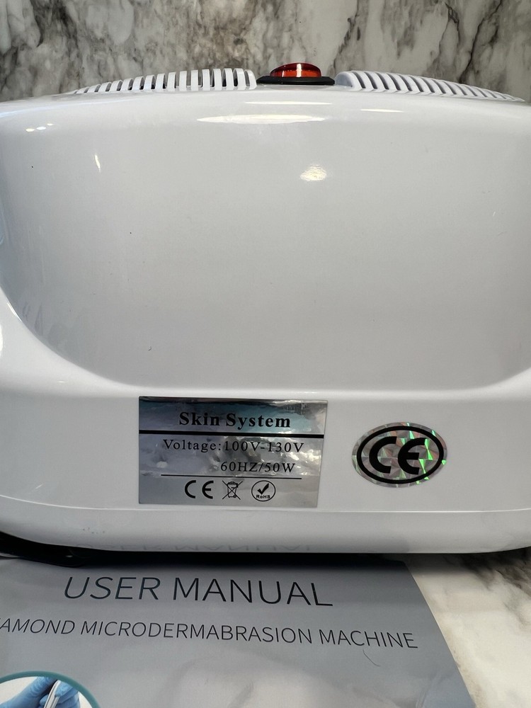 Skin System Diamond Microdermabrasion Machine Adjustable Intensity Tips & Wands