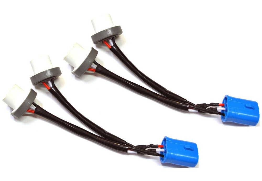 Splitter Wire Ceramic 9004 HB1 Two Harness Head Light Adapter High Heat Replace