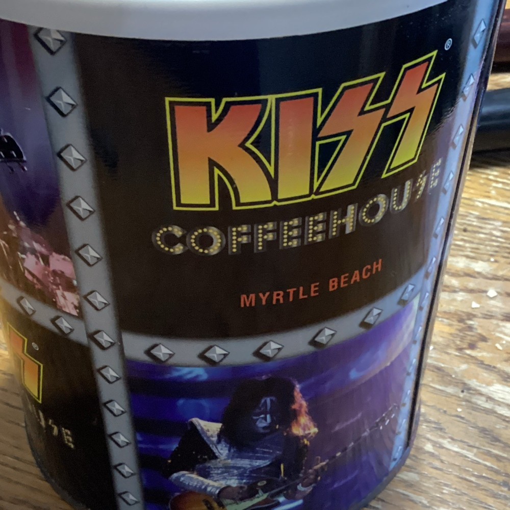Kiss Coffeehouse Coffee Can bank  From Myrtle Beach