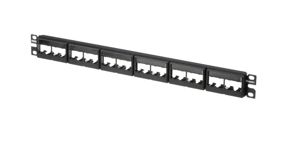 Panduit Mini CPP24WBLY modular patch panel, suitable for CAT6, 5E 24 port