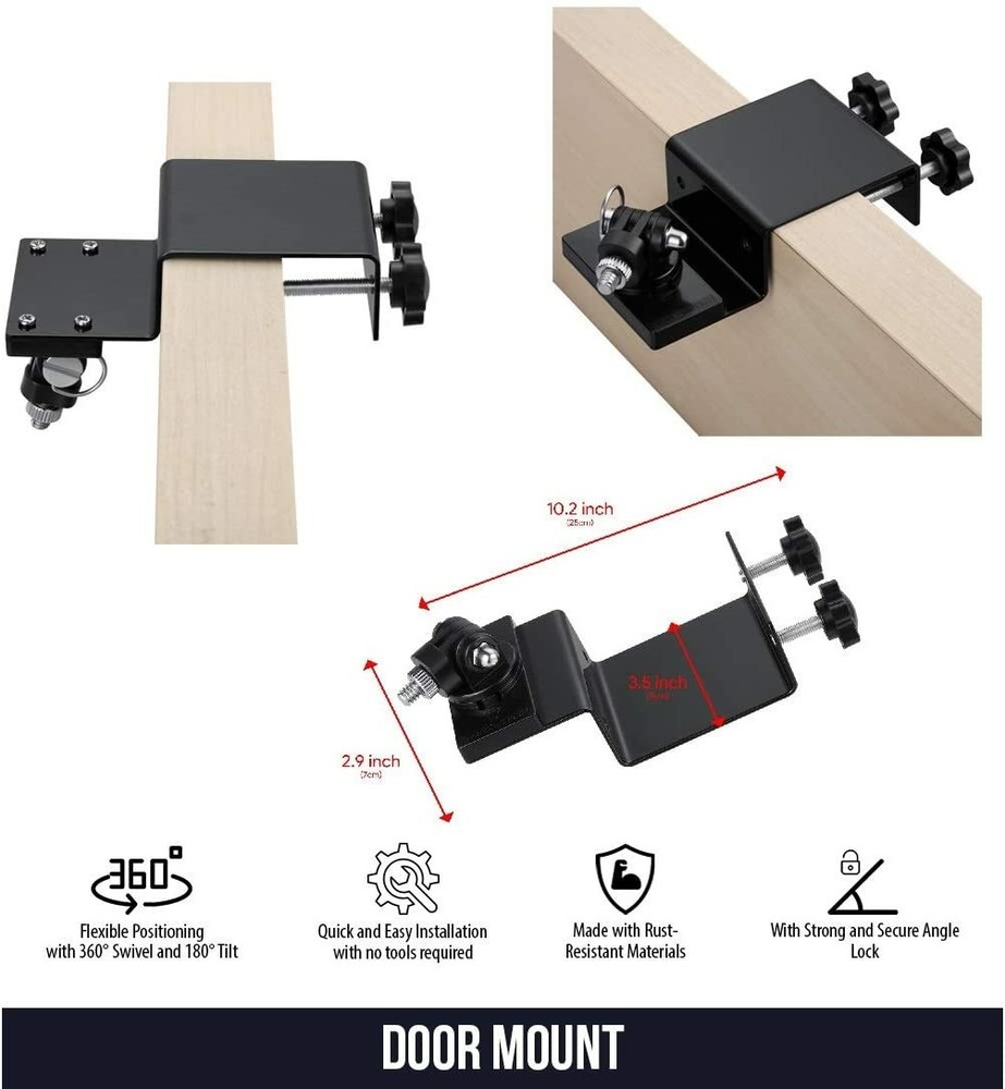 Universal Door Mount for Arlo Ring Blink Wyze Eufy Security Camera Bracket Plate