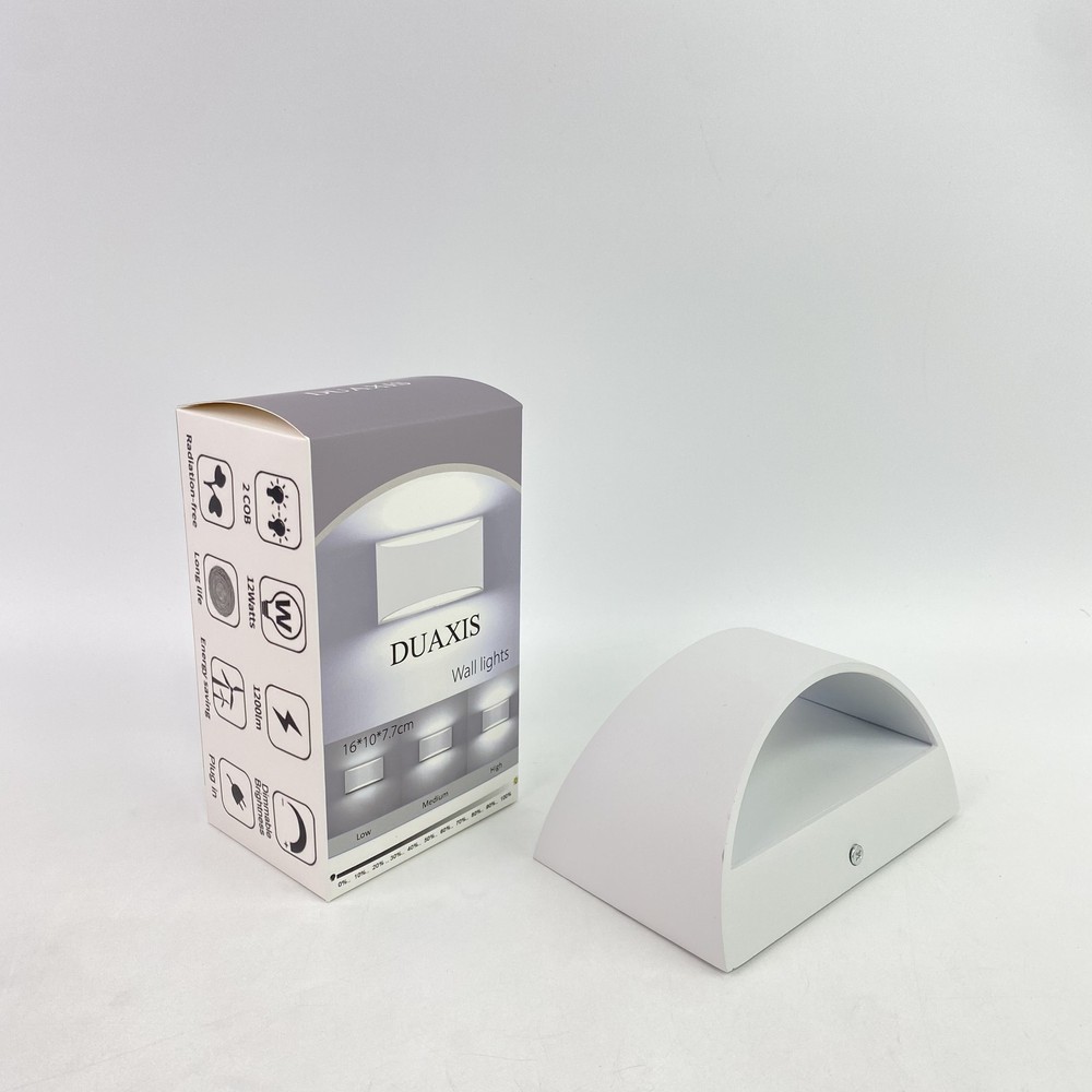 Modern white LED indoor wall light, 1-pack, fixed wall mount, adjustable light