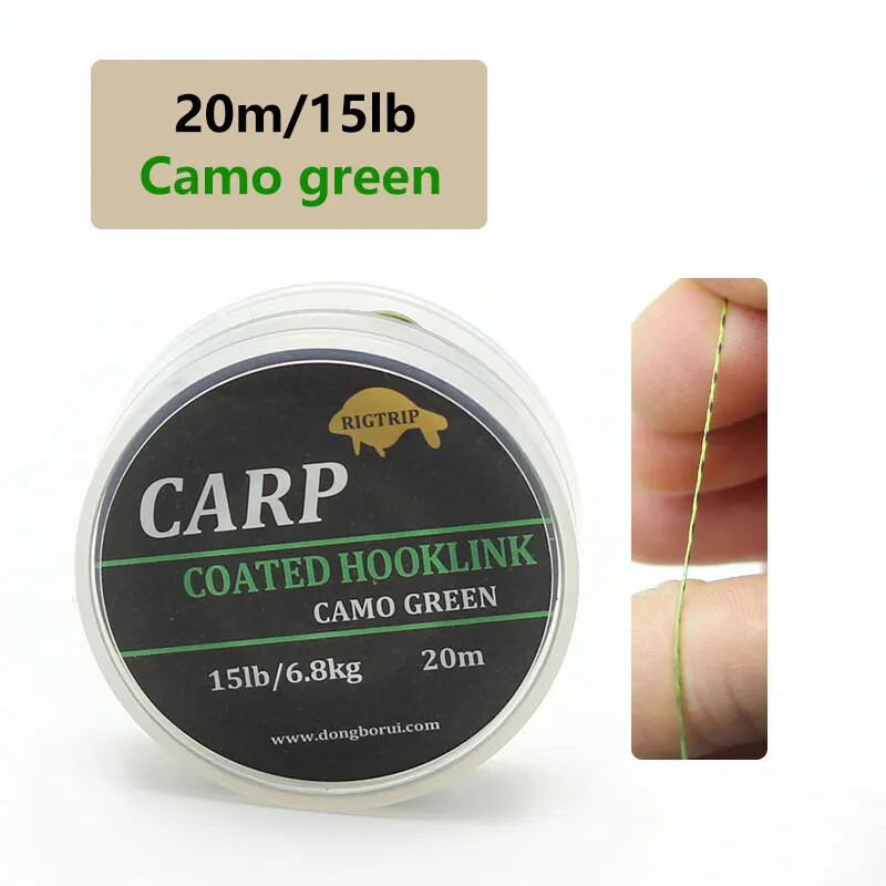 Fishing Line Soft Hook Link Carp Hooklink coated Braid Line Leader Rigging Line