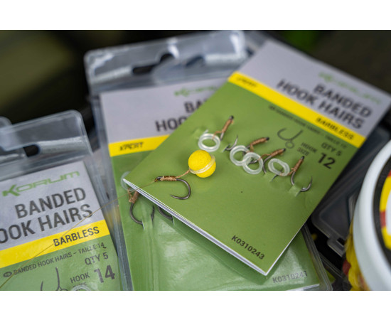Korum Banded Hook Hairs - Barbed or Barbless