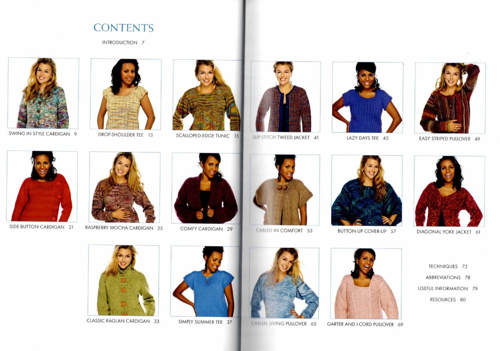 Saturday Style Knitting Pattern Book 16 Knitting Patterns Casual Sweaters 2010