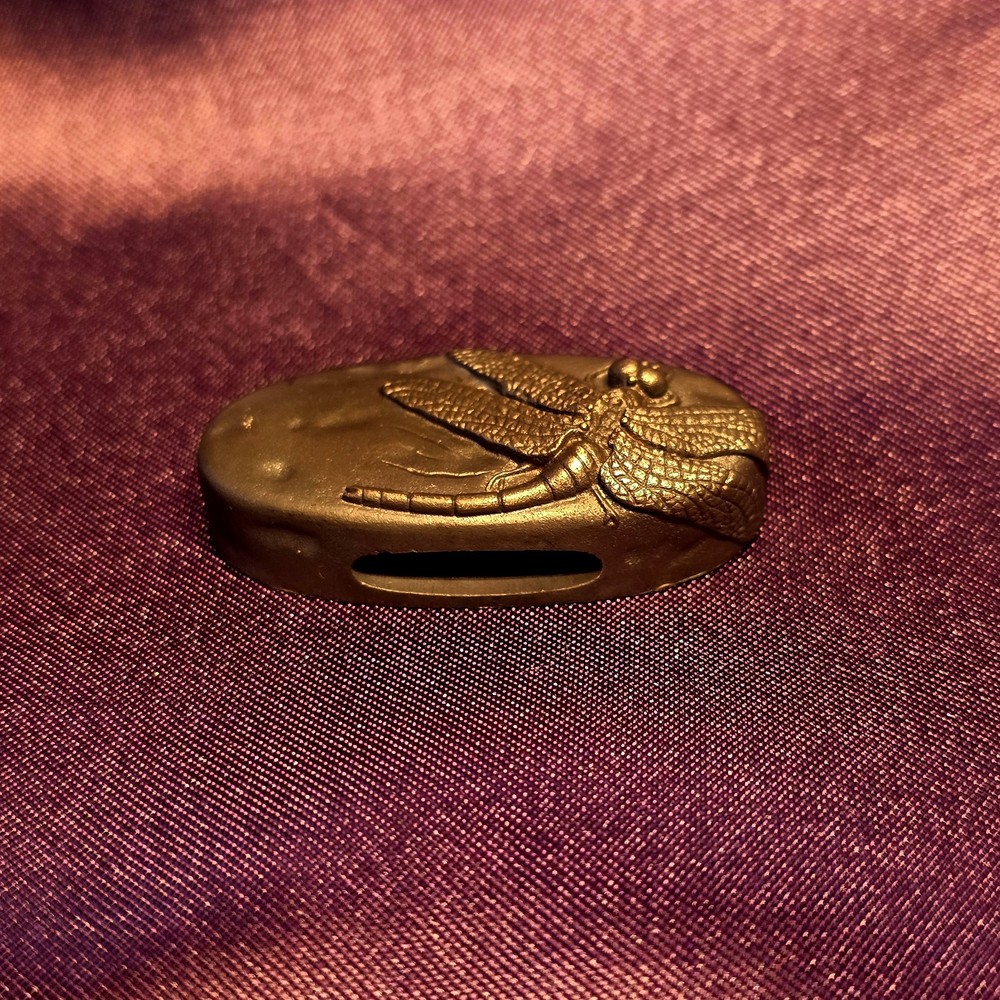 Fuchi Kashira Dargonfly For Japanese Samurai Katana Sword