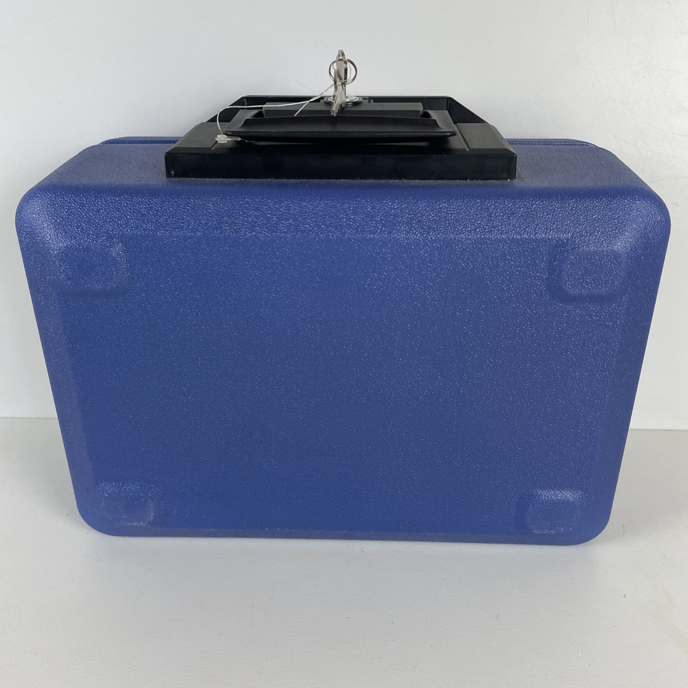 Sentry 1100 With Keys Fire Proof Lock Box Portable Record Protector Blue