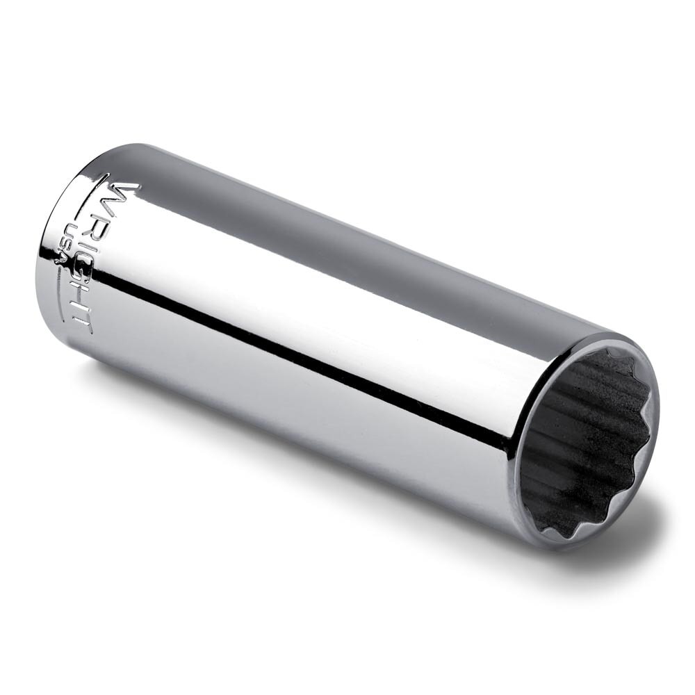 Wright Tool 2607 1/4" Drive Chrome Deep Socket 12 Point SAE 7/32"