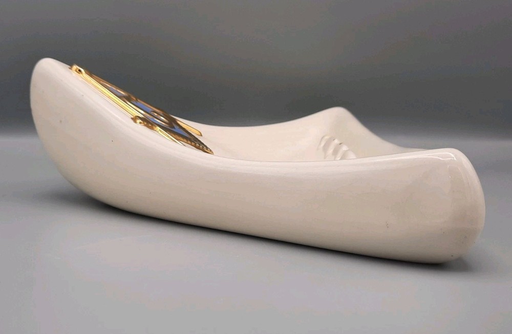 Vintage Masonic Free Mason Triangular Ceramic Ashtray