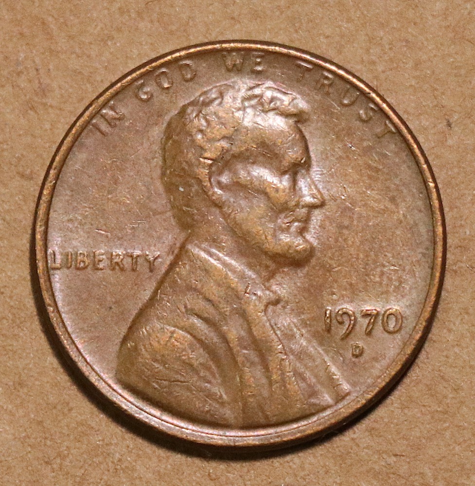 1970 D Lincoln Memorial cent