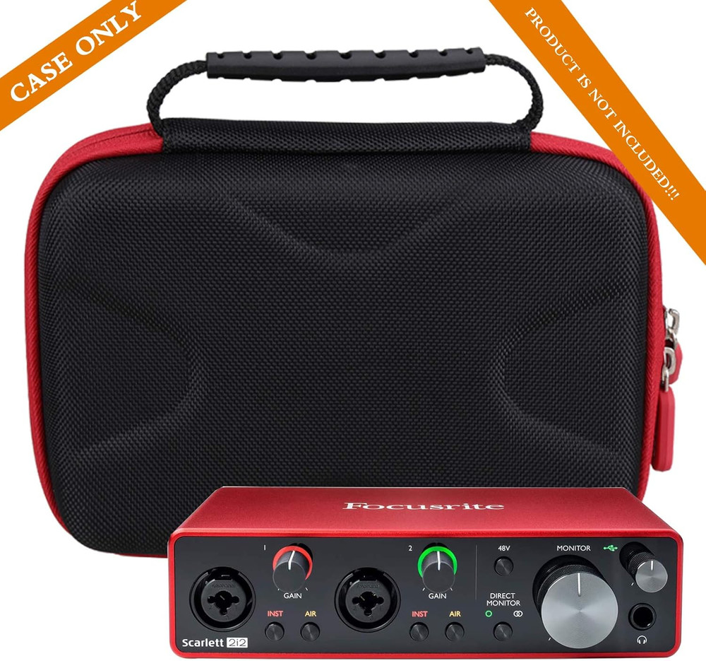 Case Compatible with Focusrite Scarlett 2I2 4Th Gen USB Audio Interface, Portabl