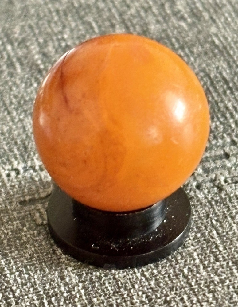 Antique Amber Bakelite Bead .72”