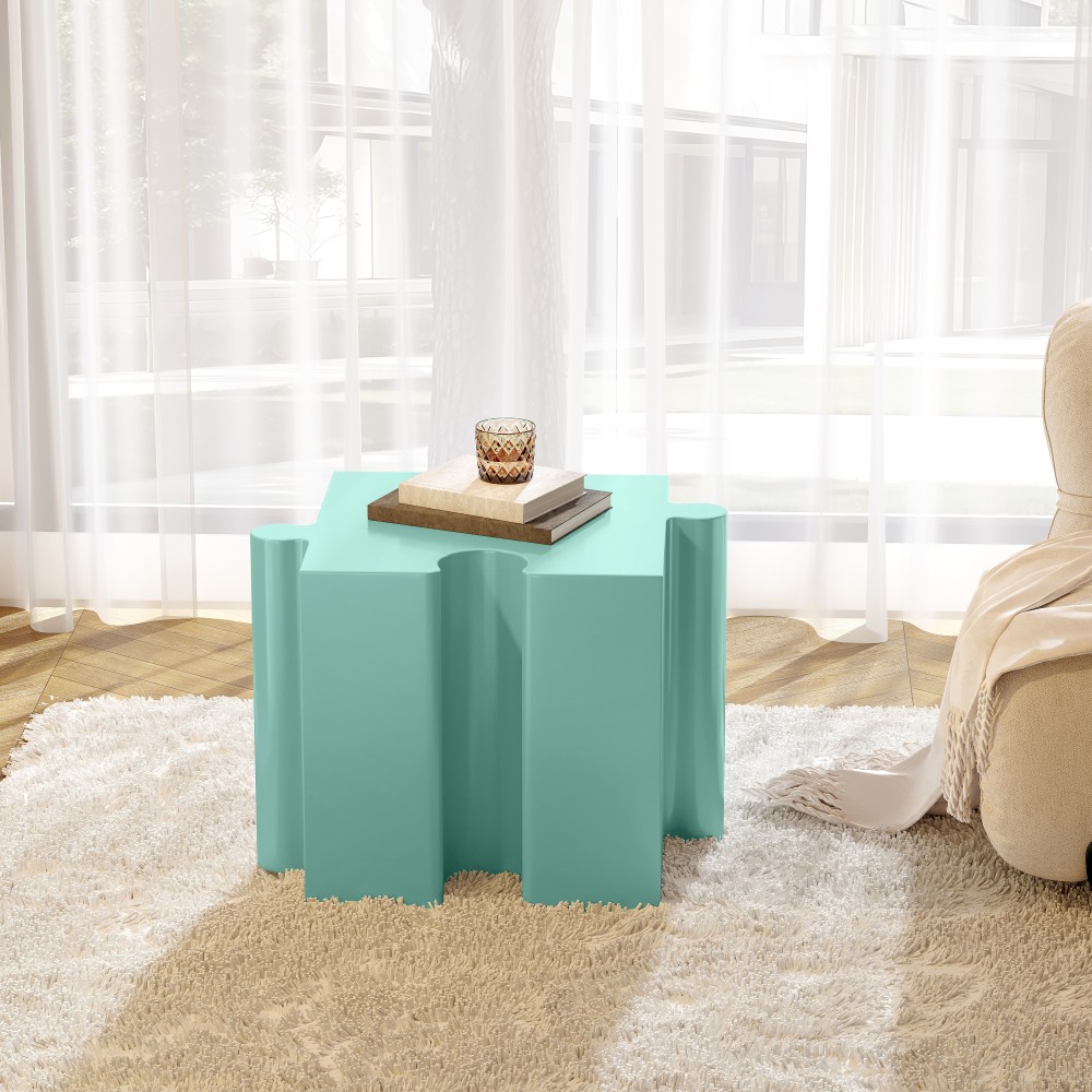 Modular Puzzle Side Table - Light Green, Indoor & Outdoor, Reconfigurable