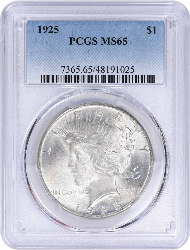 1925 Peace Silver Dollar MS65 PCGS