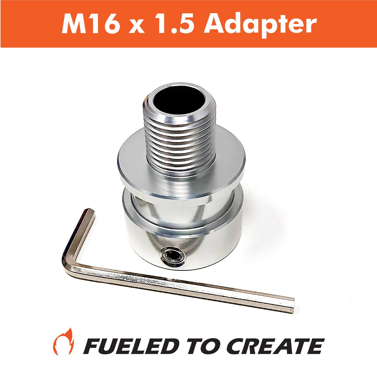 Universal Shift Knob Adapter m16mm x 1.5 fits threadless shift arms Boot Groove