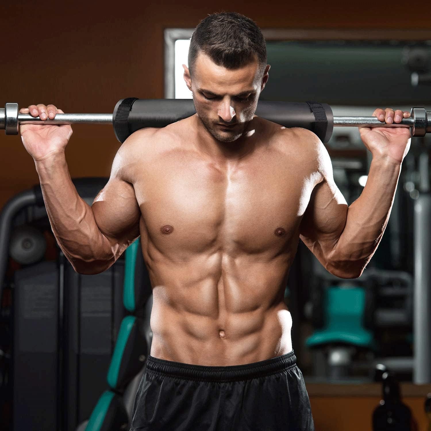 Squat Pad - Foam Barbell for Squats Cushion, Lunges & Bar Padding Black