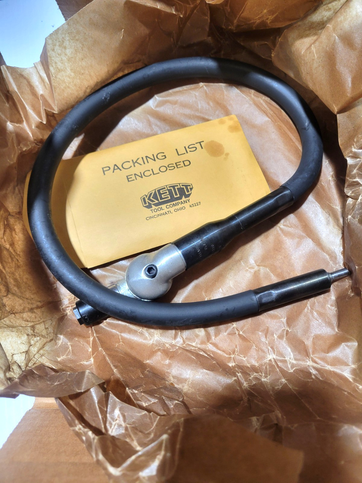 NEW! KETT Flexible shaft drive 360degree head Snake Drill (30")