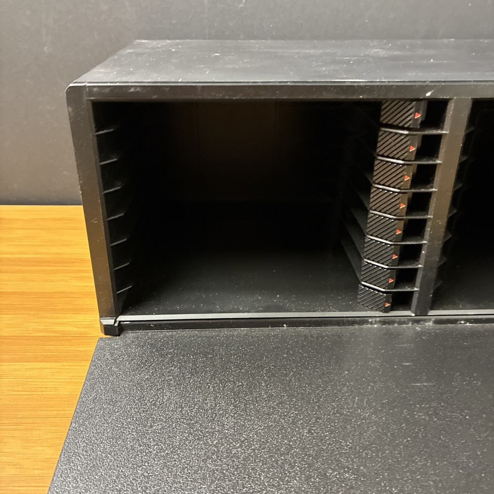 Laserline 24 CD Storage Case Compact Disc Lock & Eject Drop Down Door Black