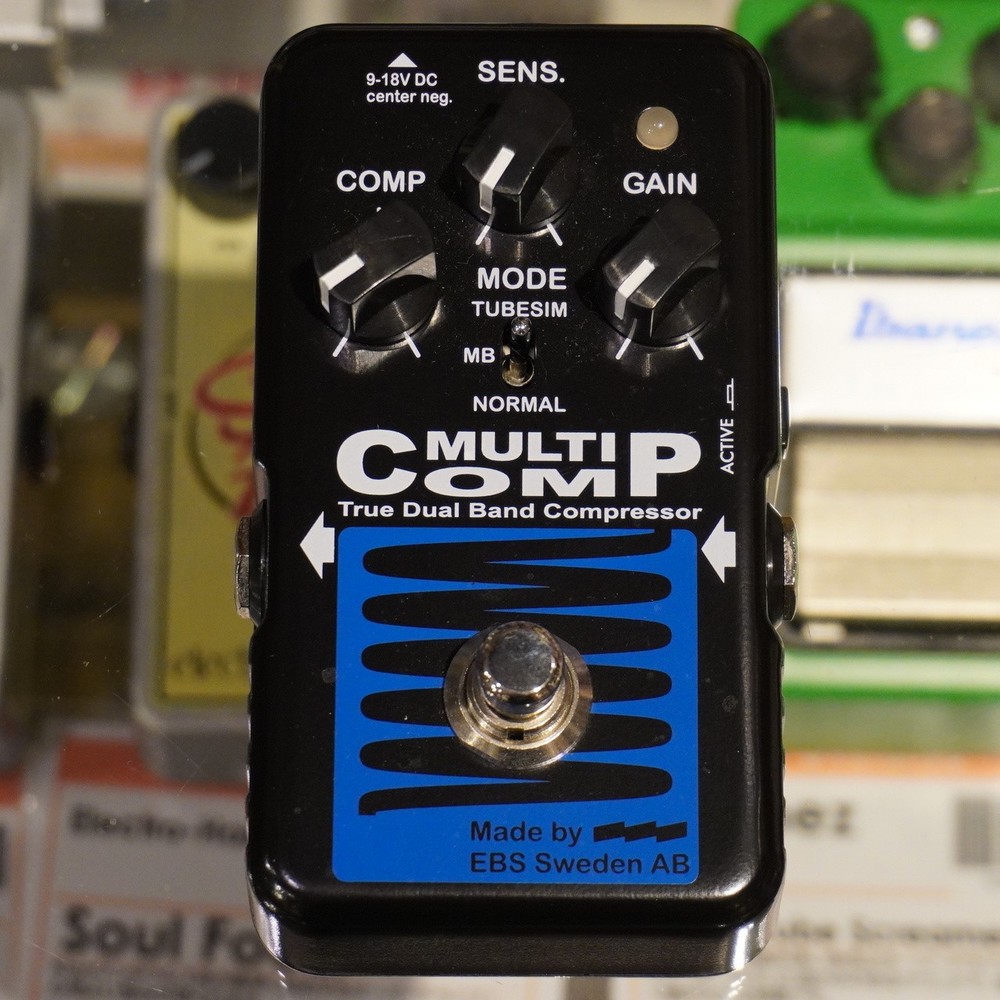 EBS MultiComp Blue Label Bass Compressor Pedal Compact Used
