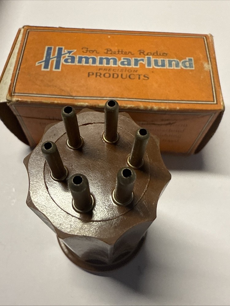 5 pin plug-in coil form by Hammarlund NOS