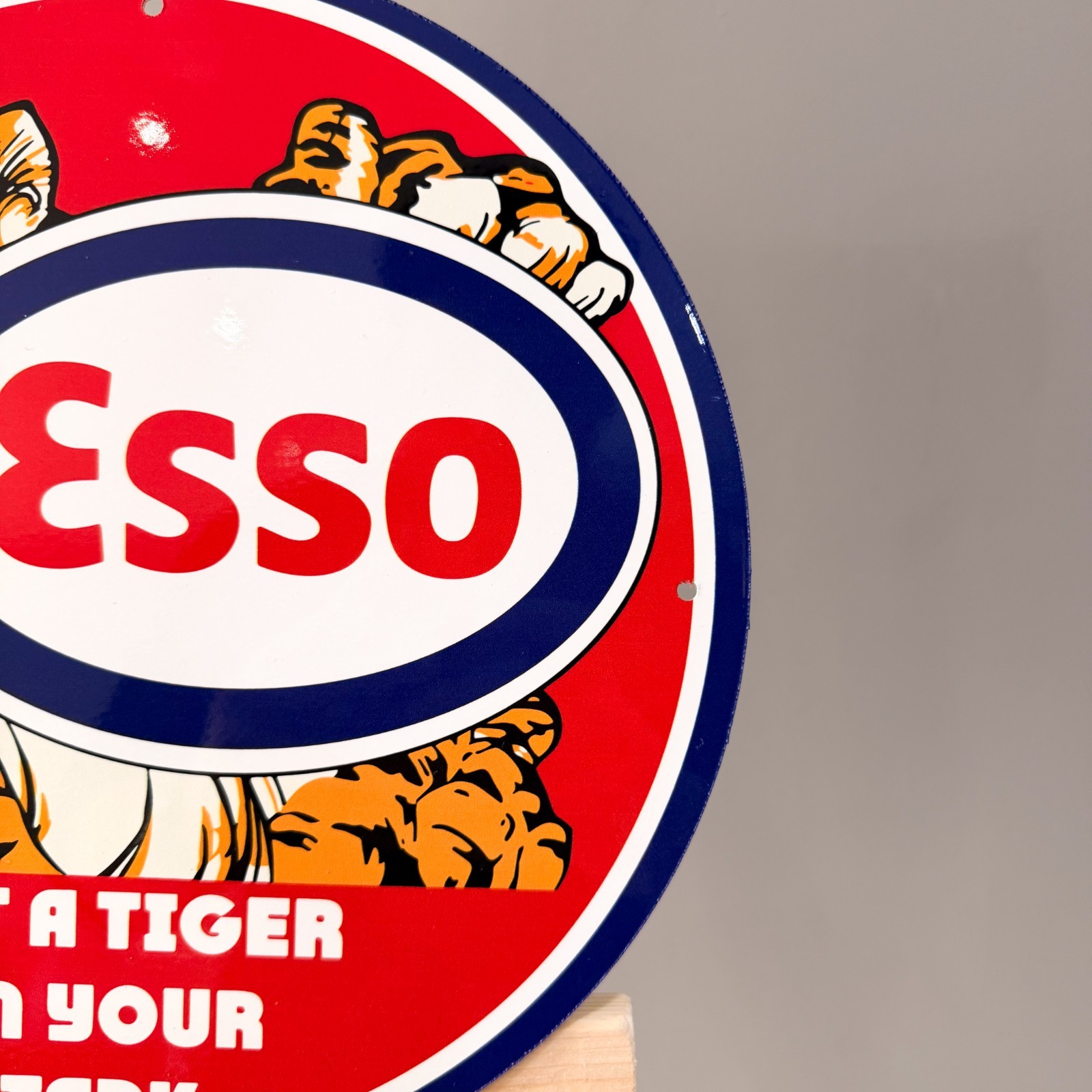 Esso Motor Oil Vintage Metal Sign Set of 3 – 30 cm / 11.8” Petrol Decor