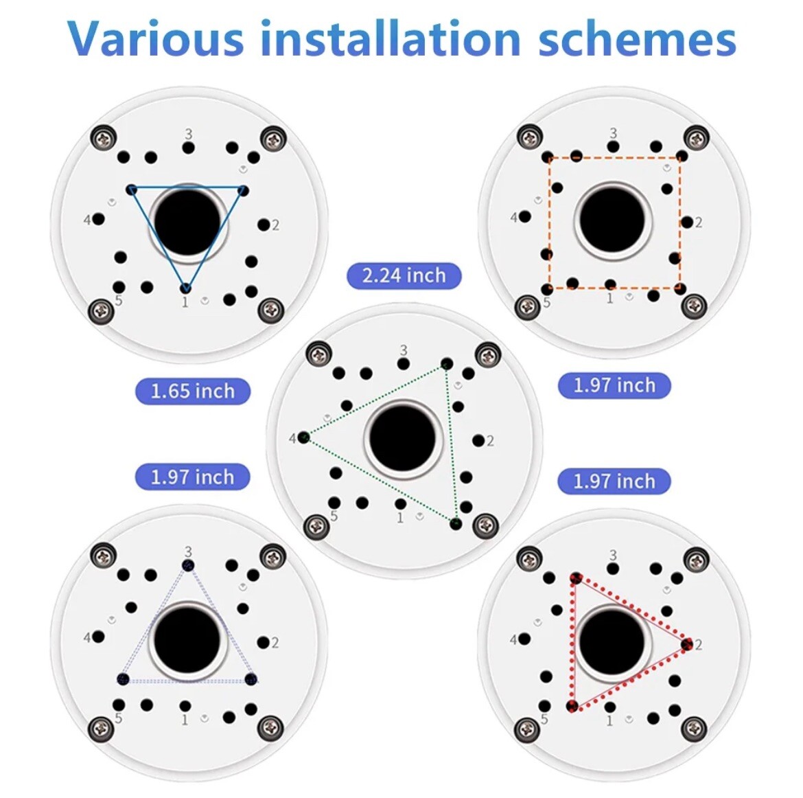 Camera Junction Box Mount Bracket for Security Cameras - 10 Pack