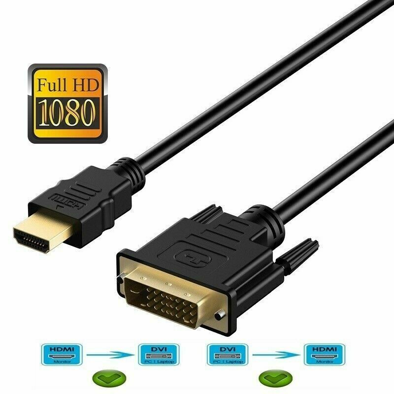 DVI HDMI Cable Premium 2M 6FT