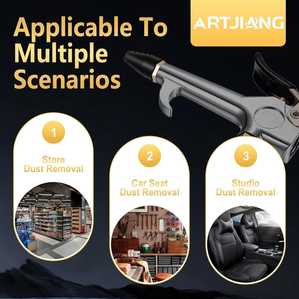 Quality 8PCS Black Air Tool Nozzle Tips - Efficient & Durable