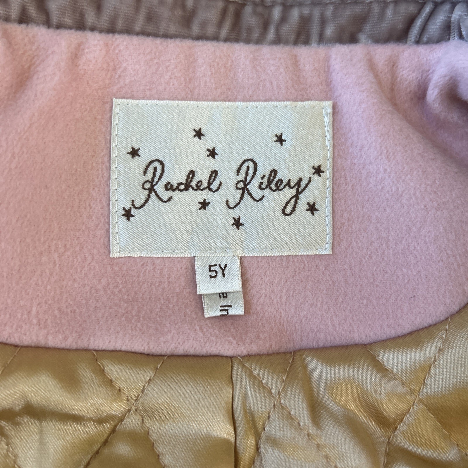 Rachel Riley Coat Girls Sz 5 Pink Long Sleeve Button Up Dress Coat Double Breast