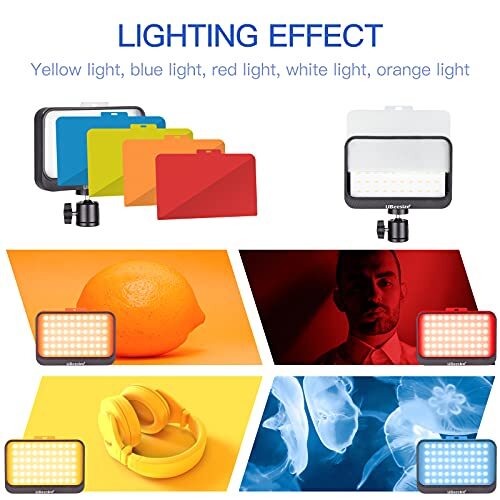UBeesize LED Video Light Kit, 2Pcs Dimmable Continuous Assorted Styles