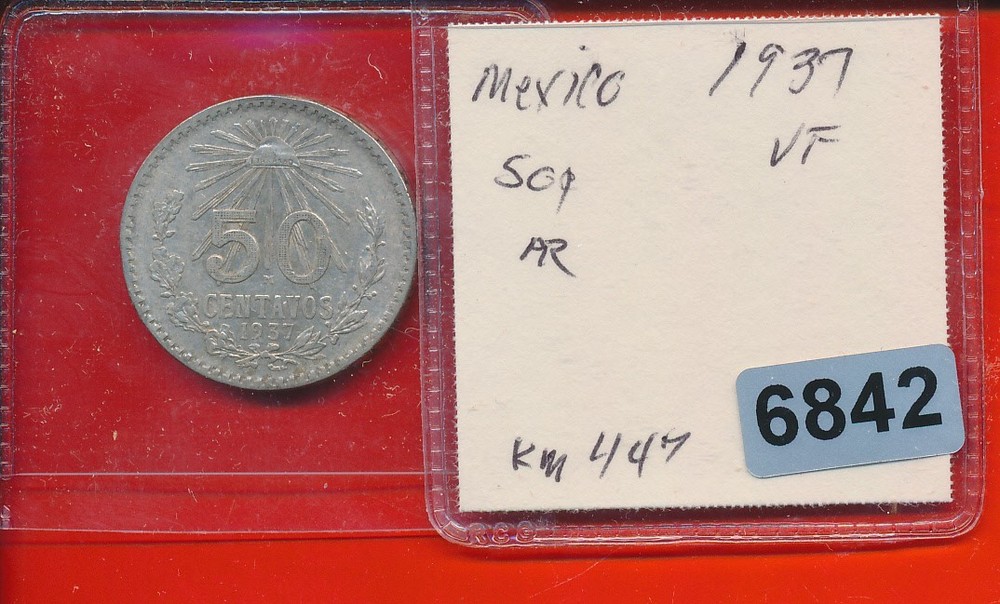 MEXICO -  CAP & RAY  -- 50 CENTAVOS - 1925 - #6842