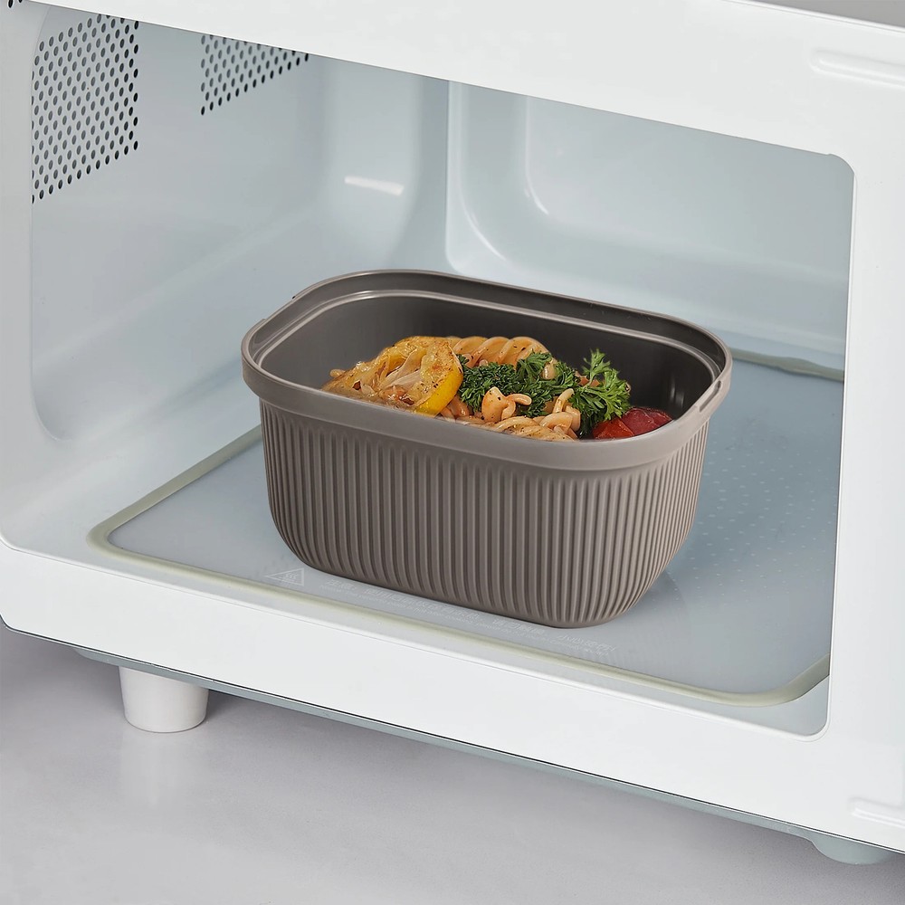 Mainstays Grey Rectangle Bento Snack Container, 19oz