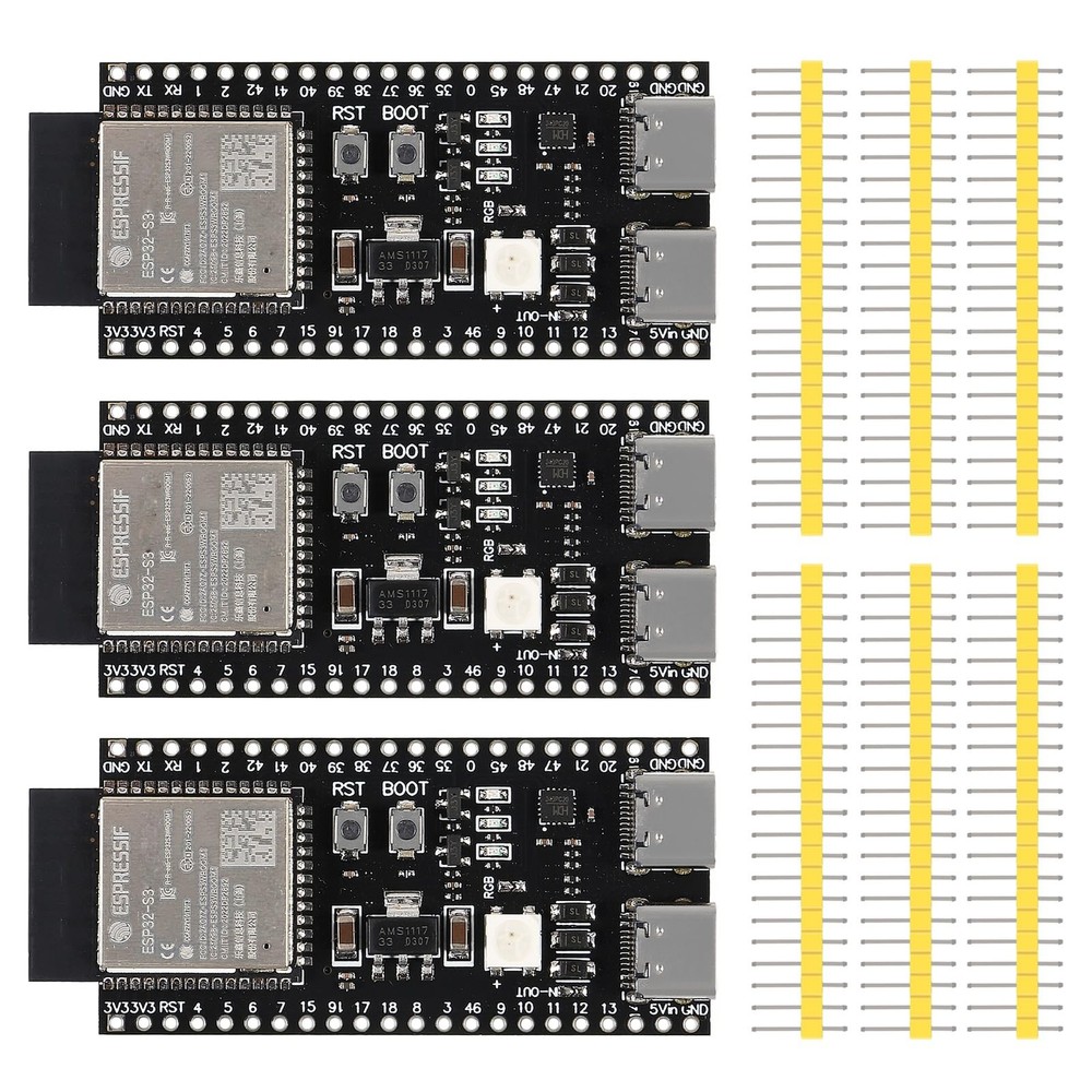3 PCS ESP32-S3-DevKit C N8R2 Development Board Type-C WiFi Bluetooth Module