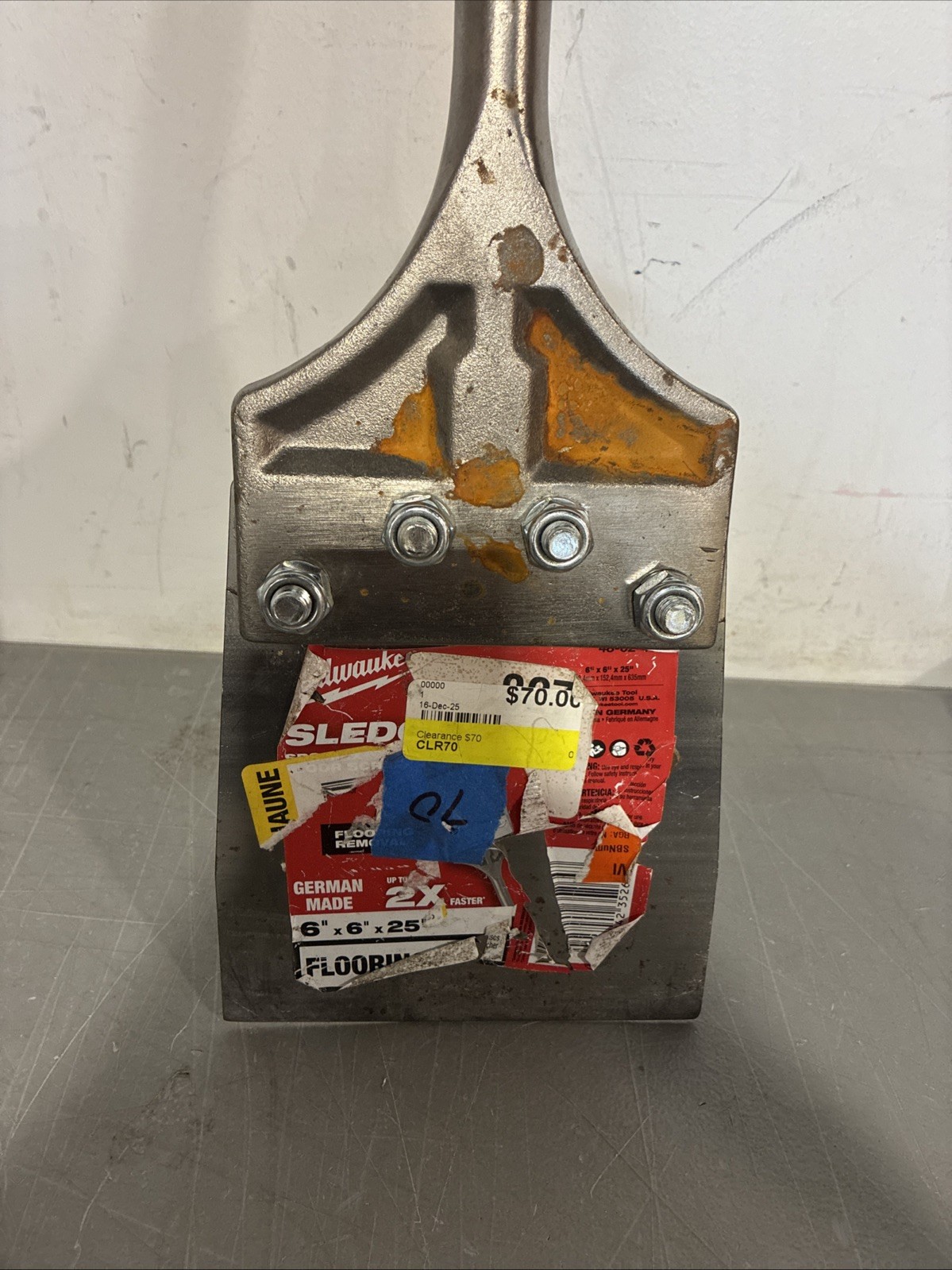 Milwaukee 48-62-4096 SDS-MAX Floor Scraper 6"X6"X25