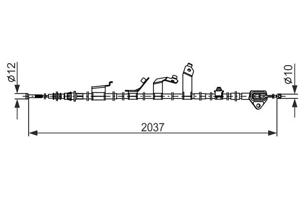Cable Pull, parking brake BOSCH 1987482860