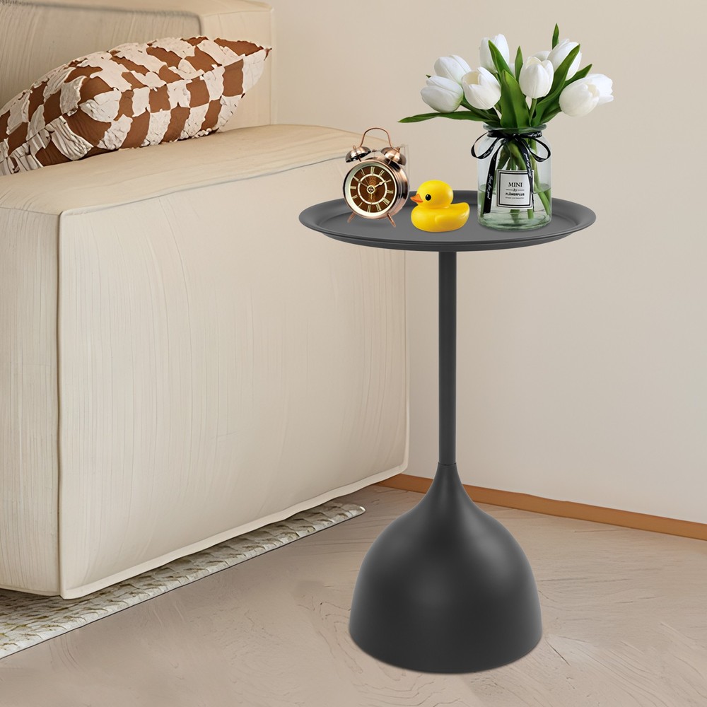Modern Side Table, Floorstanding Round Side Table, Round Bedside Table