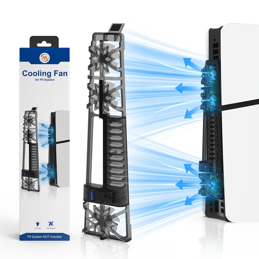 For PS5 Slim Games Console External Cooling Fan Disc Digital Version Accessories