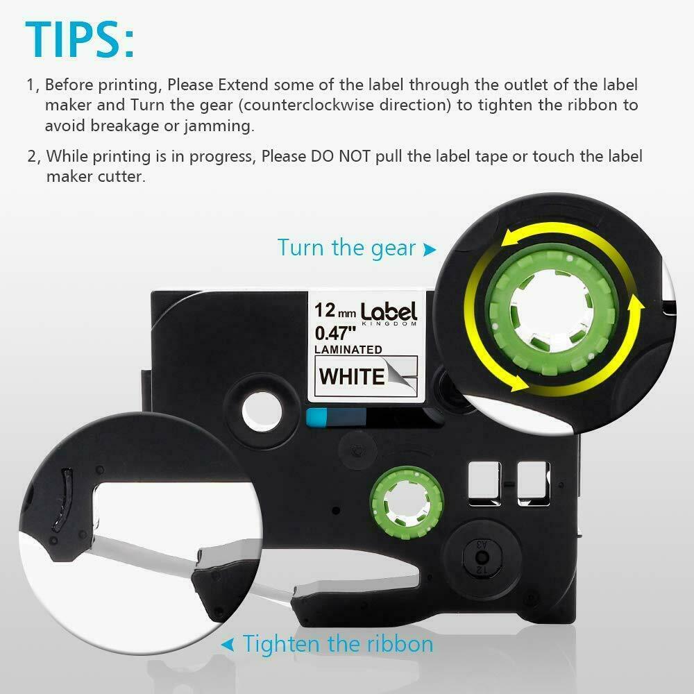 10Pk Compatible Label Maker Tape 12mm for Brother P-Touch TZ-231 TZe-231 PT-D210