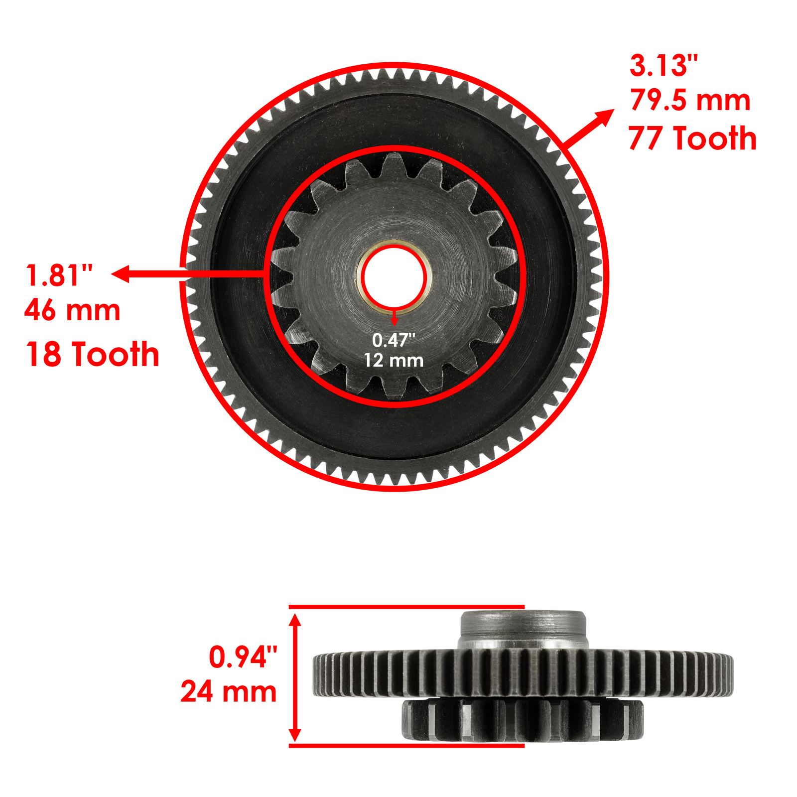 Starter Clutch Gear Idler W/ Gear & Bearing Sprag For Polaris Ranger ETX 2015-16