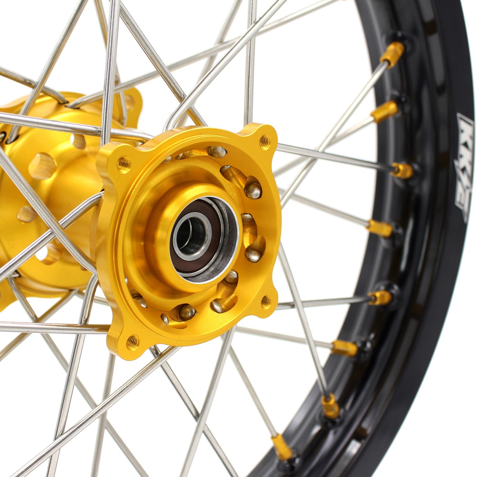 KKE 19/16 Big Kid's Wheels Rim Set Fit Suzuki RM80 1993-2001 RM85 2002-2023 Gold