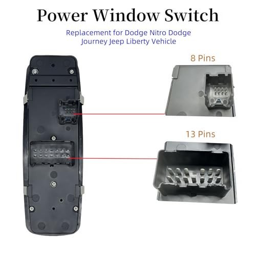 Driver Side Master Power Window Switch Compatible with J'eep Liberty Dodge