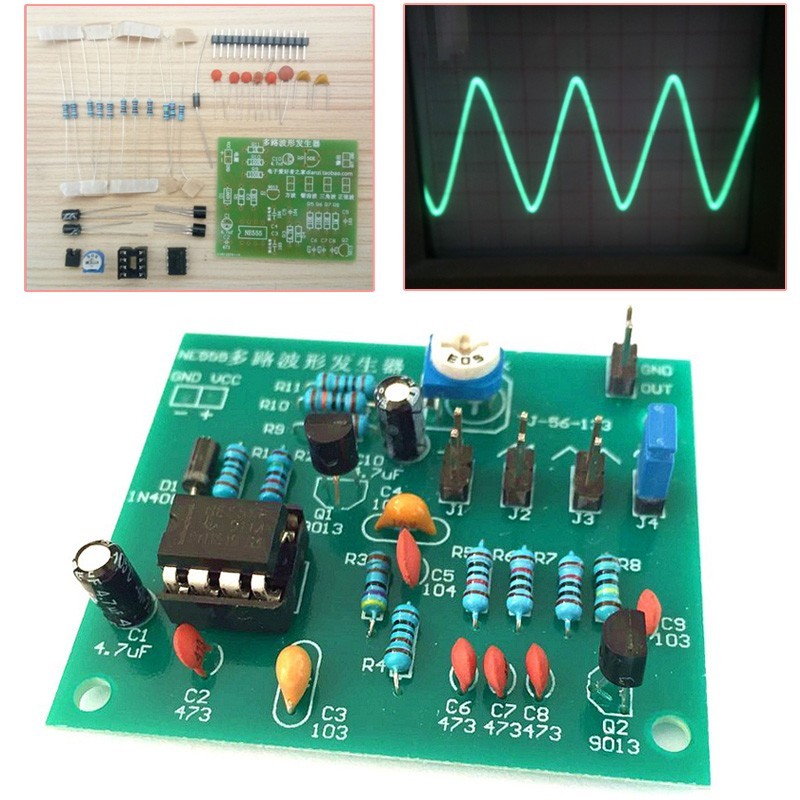 NE555 Multi-Channel Waveform Generator Module Sine Triangle For Electronic Kit